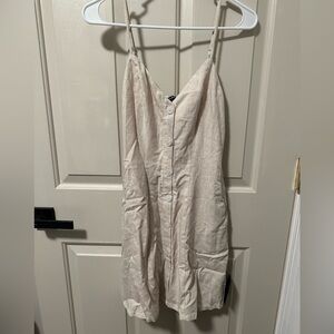 Cream Button-Down Dress